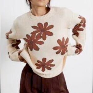 PacSun L.A. Hearts Cropped Floral Knit Sweater